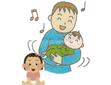 姪っ子甥っ子をかわいがる様子