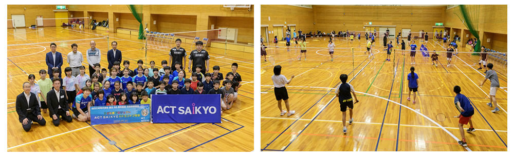ACT SAIKYOによるバトミントン教室の様子