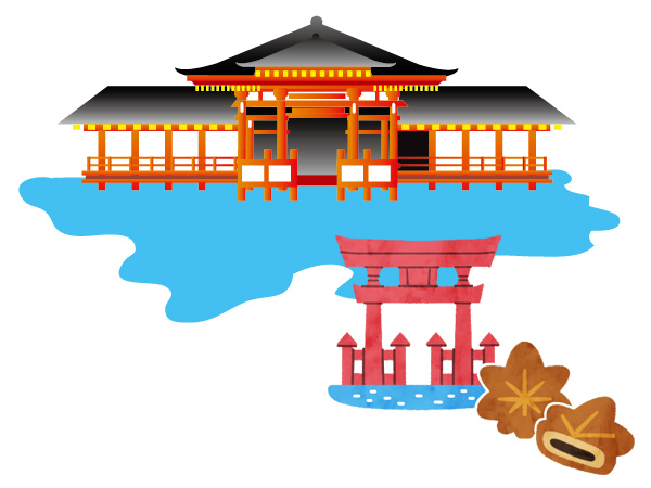 厳島神社のイラスト