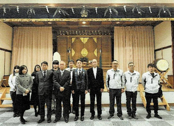 山口工材（株）年頭祈願祭の写真