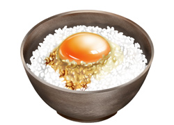卵かけご飯のイラスト