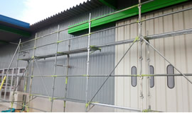 協同重機（有）倉庫外壁張替工事